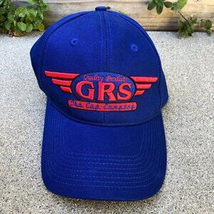 VTG GRS The Cap Company Hat Men's Blue Adjustable Baseball Cap Embroidered​